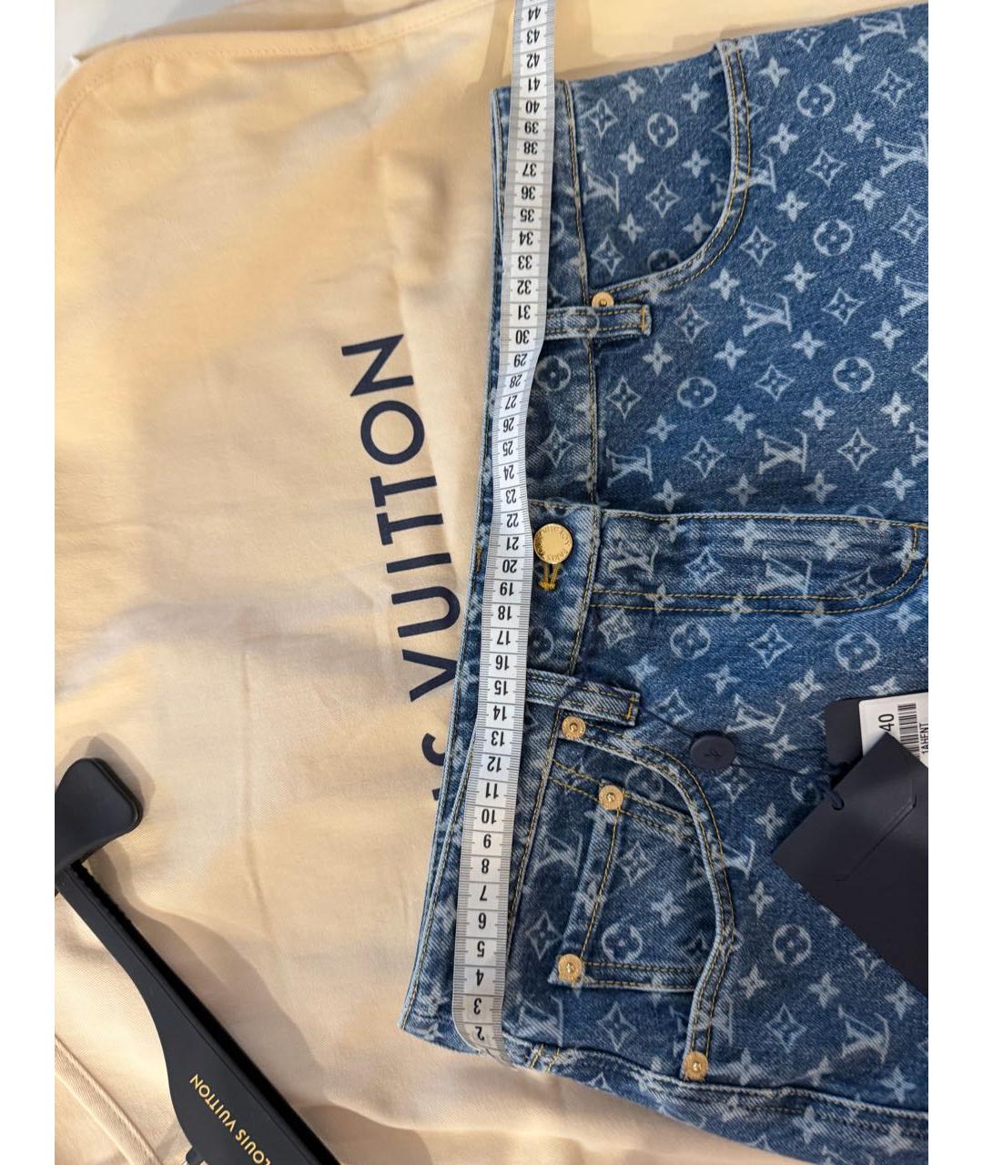 LOUIS VUITTON Синие джинсы клеш, фото 6