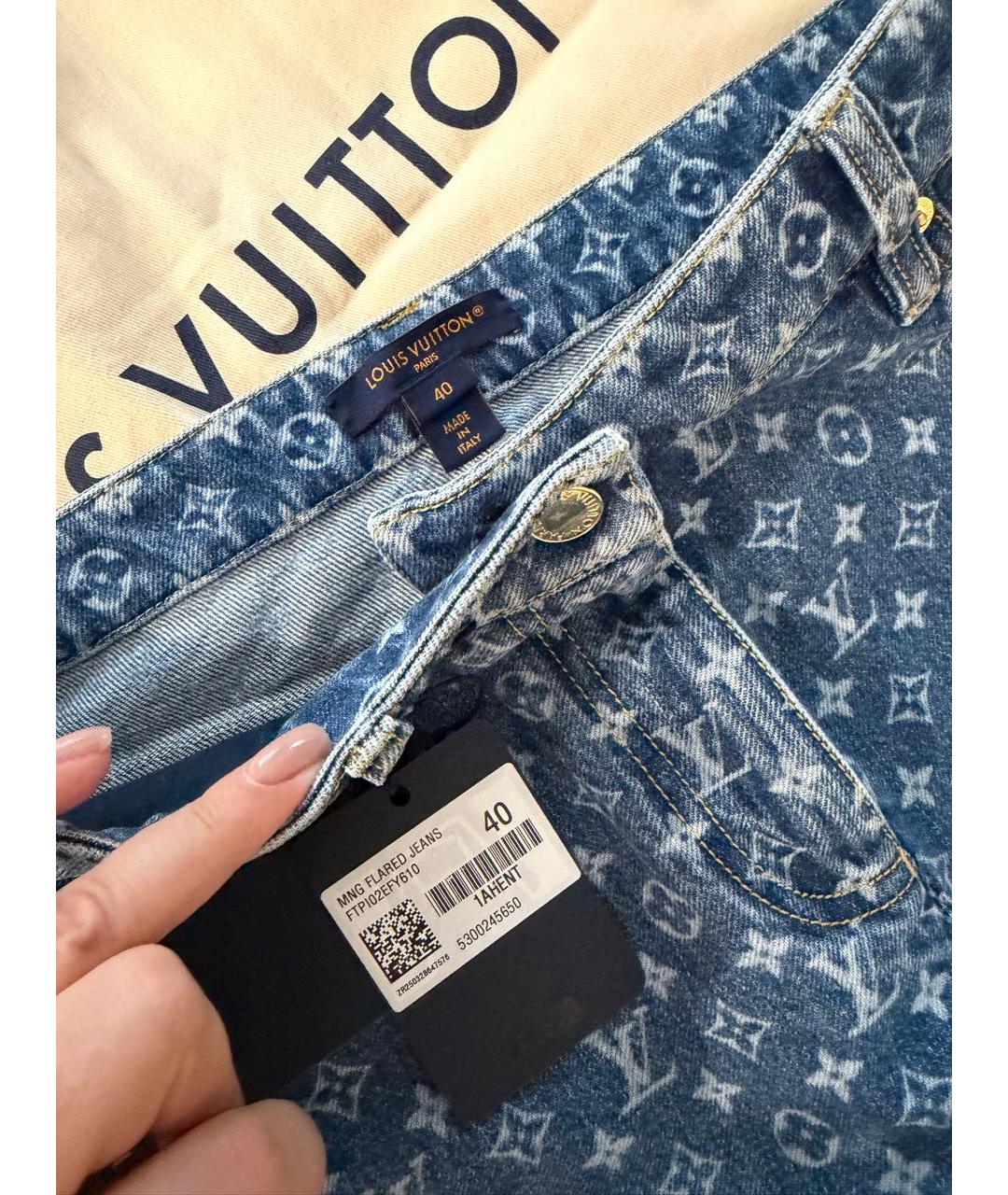 LOUIS VUITTON Синие джинсы клеш, фото 3