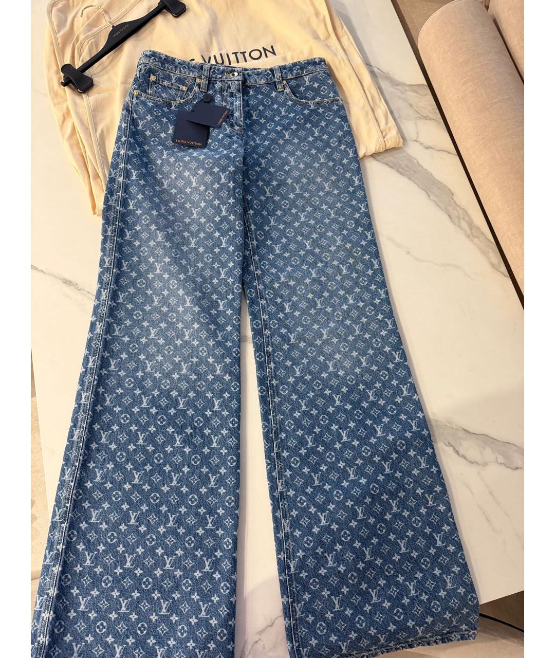 LOUIS VUITTON Синие джинсы клеш, фото 8