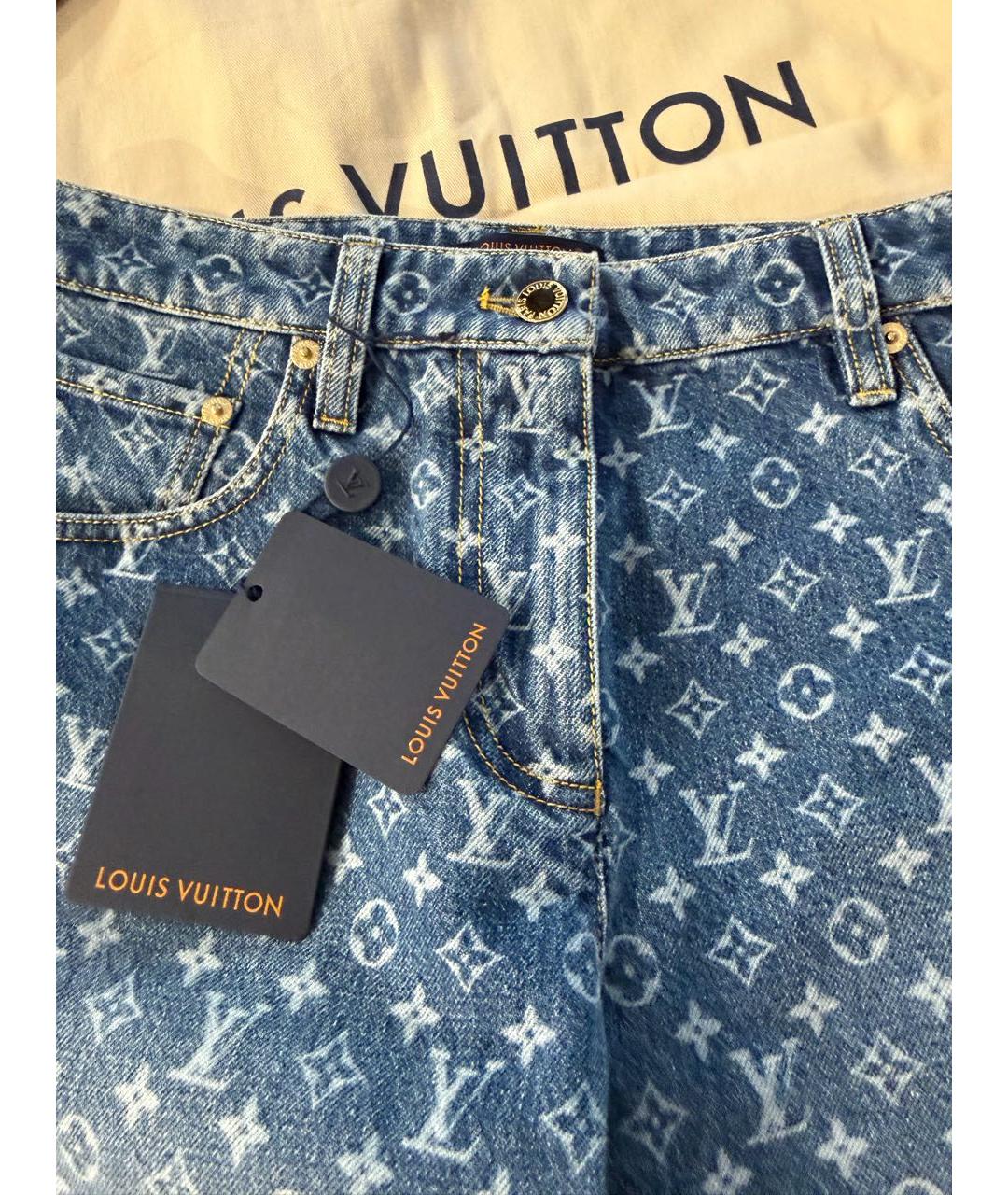 LOUIS VUITTON Синие джинсы клеш, фото 4
