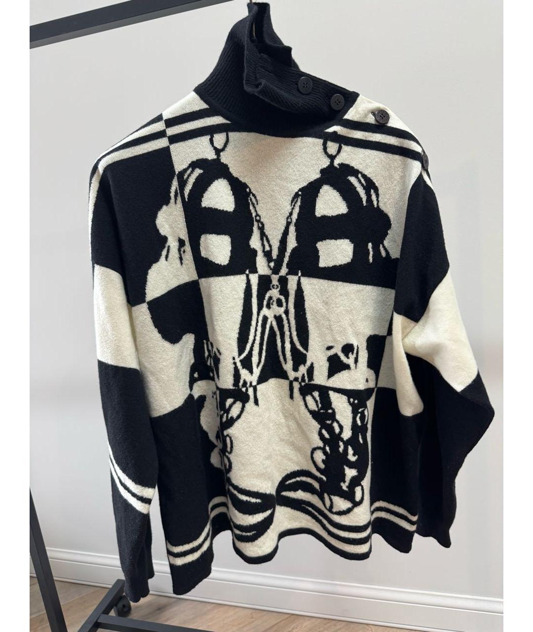 HERMES Черный кашемировый джемпер / свитер, фото 5