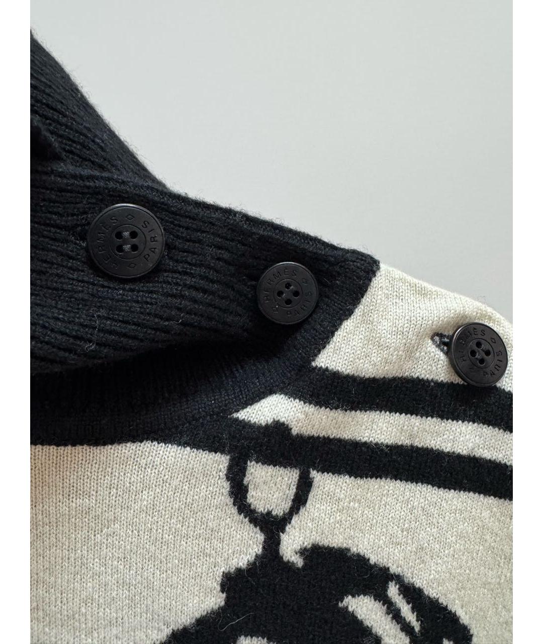 HERMES Черный кашемировый джемпер / свитер, фото 4