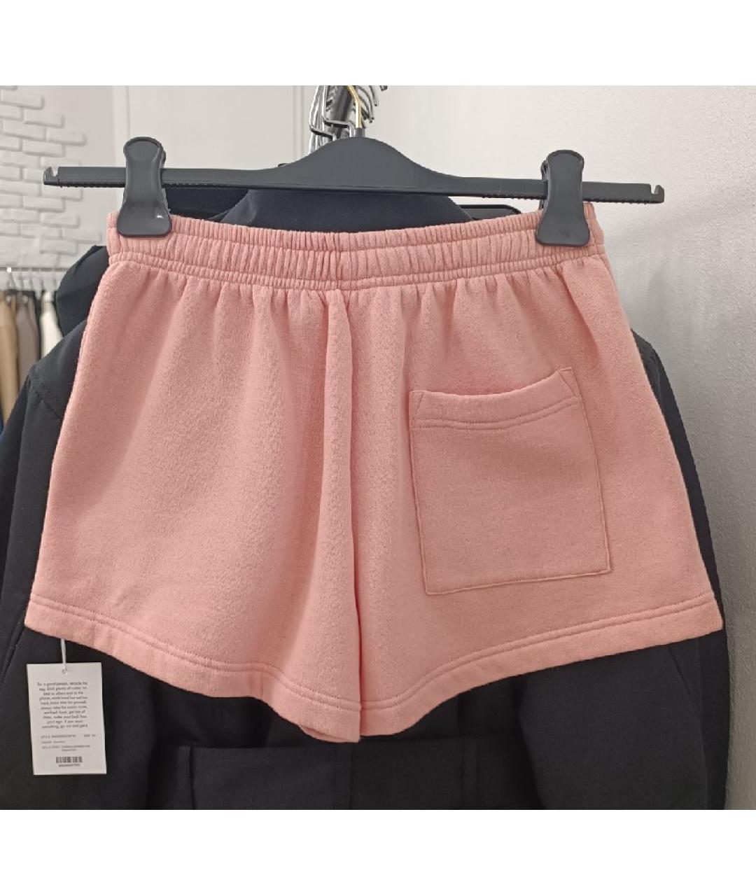 SPORTY AND RICH Коралловые хлопковые шорты, фото 2