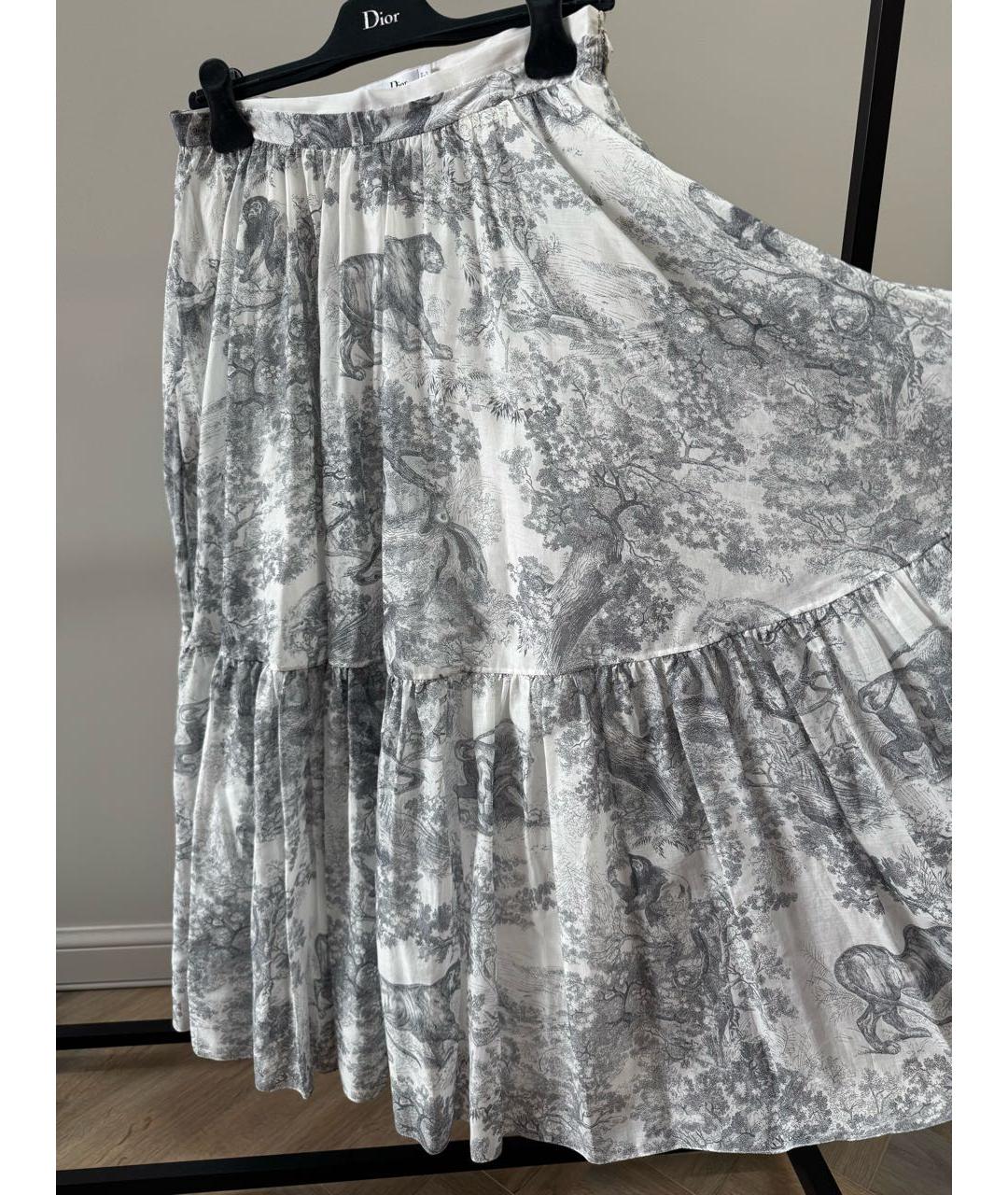 CHRISTIAN DIOR Мульти хлопковая юбка миди, фото 2