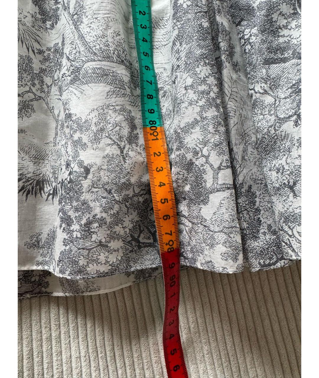 CHRISTIAN DIOR Мульти хлопковая юбка миди, фото 7