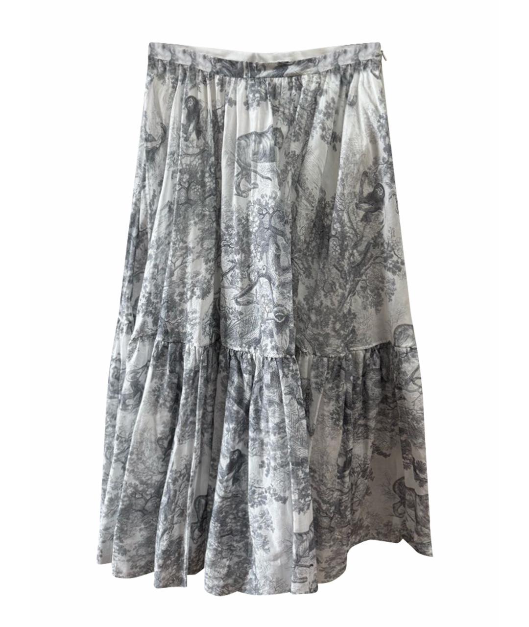 CHRISTIAN DIOR Мульти хлопковая юбка миди, фото 1