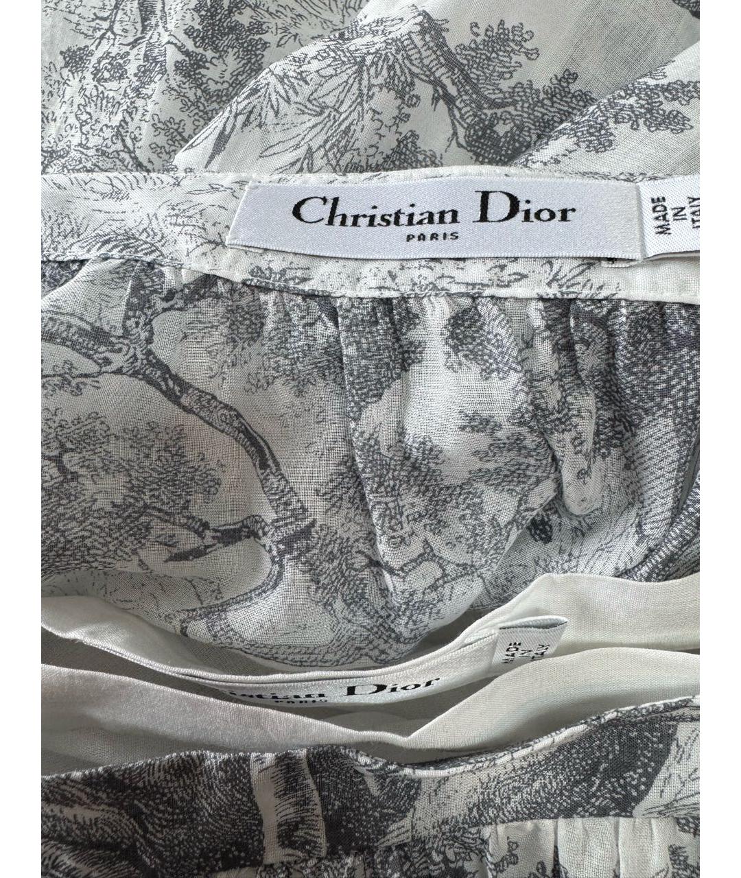 CHRISTIAN DIOR Мульти хлопковая юбка миди, фото 8