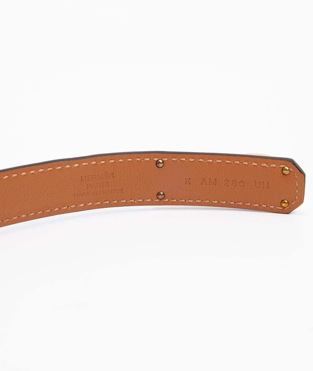 HERMES Белый кожаный ремень, фото 4