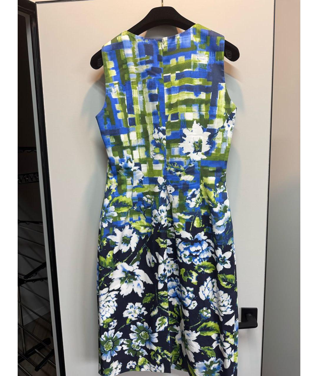 OSCAR DE LA RENTA Мульти хлопковое повседневное платье, фото 2