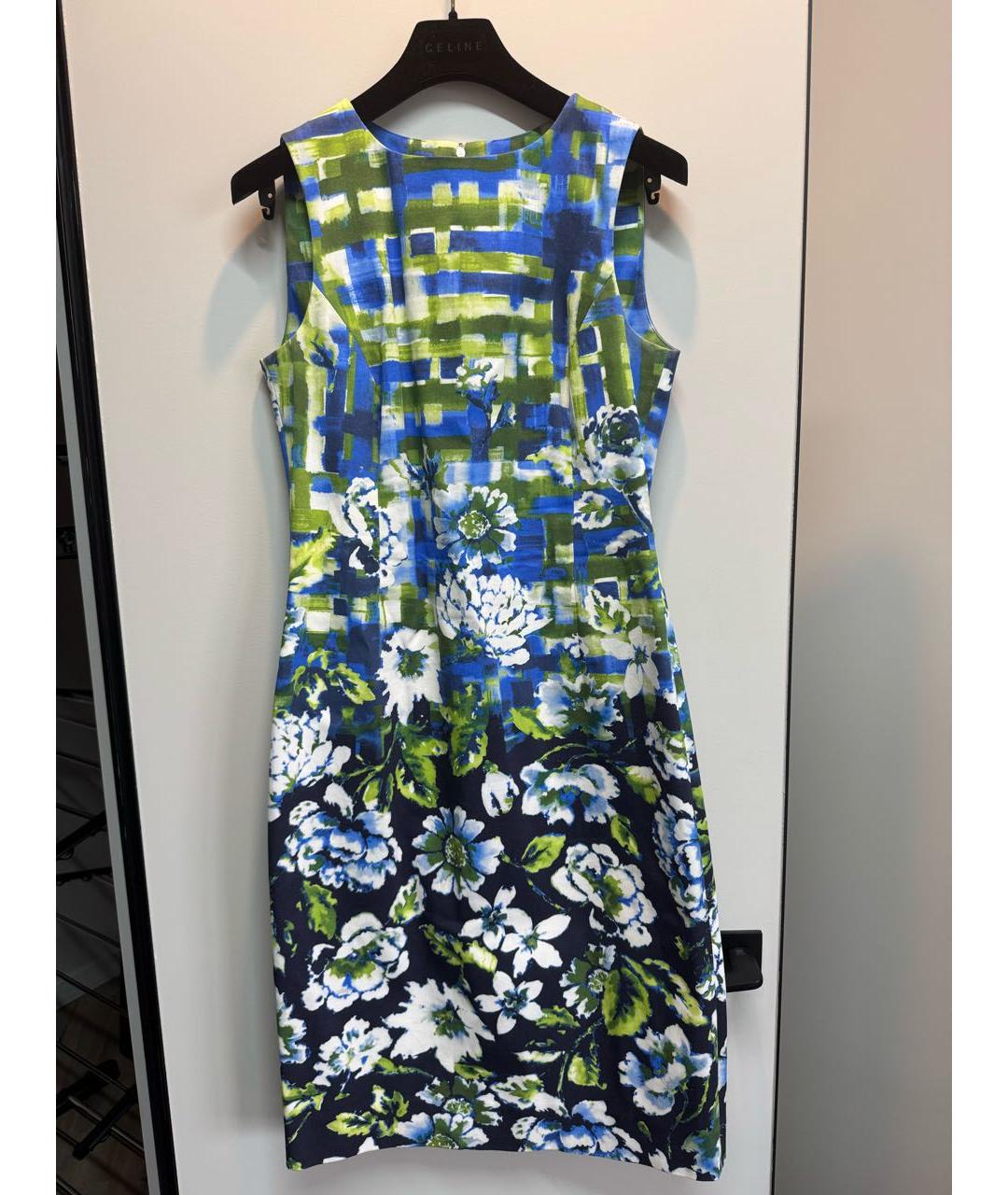 OSCAR DE LA RENTA Мульти хлопковое повседневное платье, фото 4