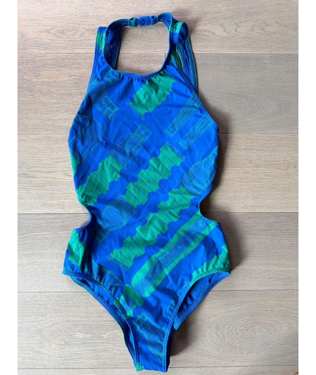 HERMES Синий полиамидовый купальник, фото 6