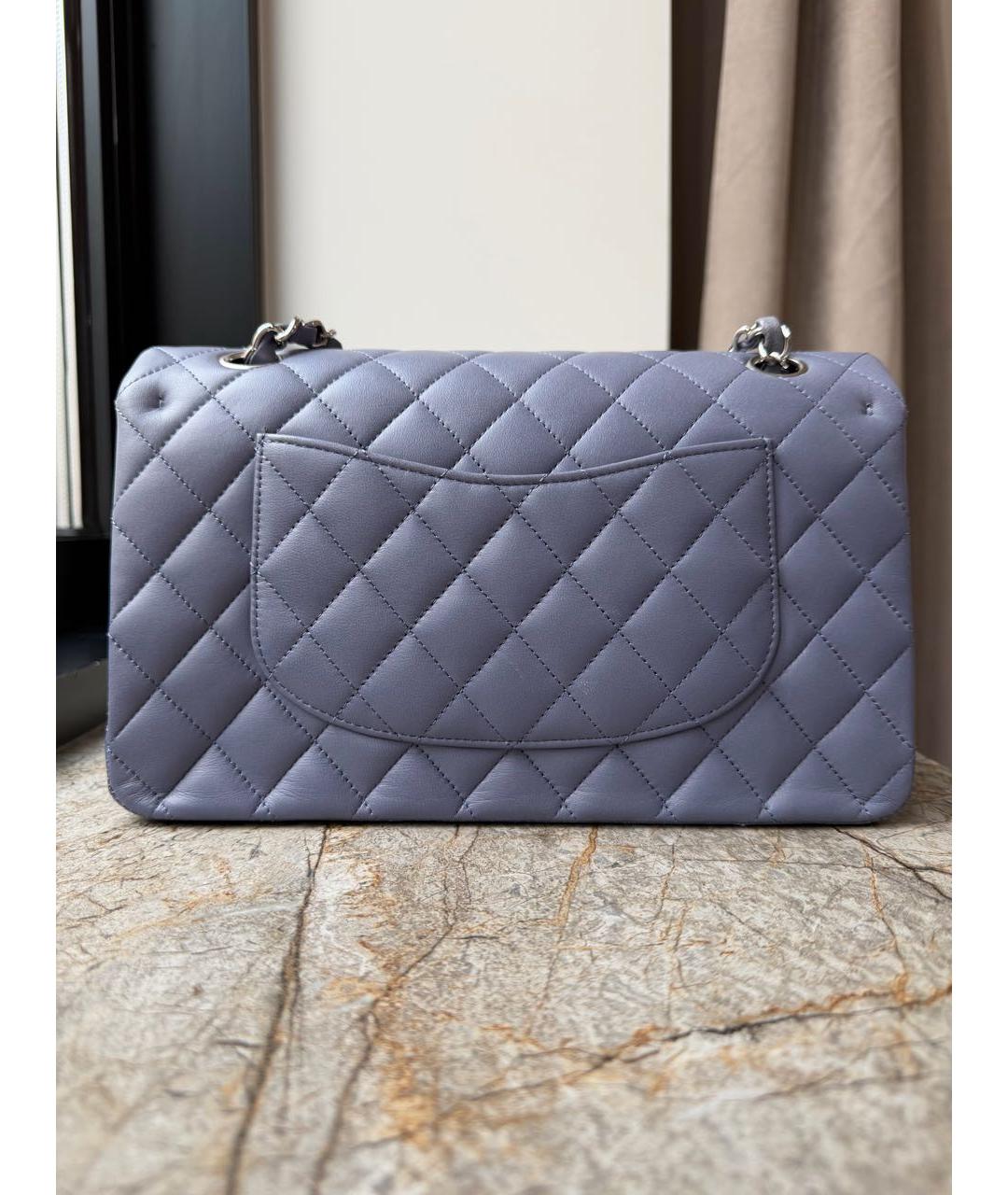 CHANEL Голубая кожаная сумка через плечо, фото 3