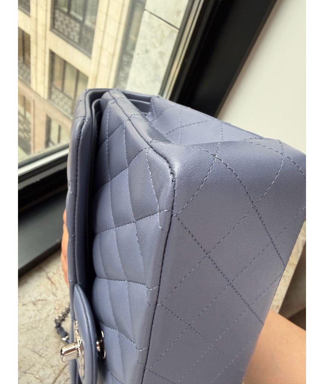 CHANEL Голубая кожаная сумка через плечо, фото 7