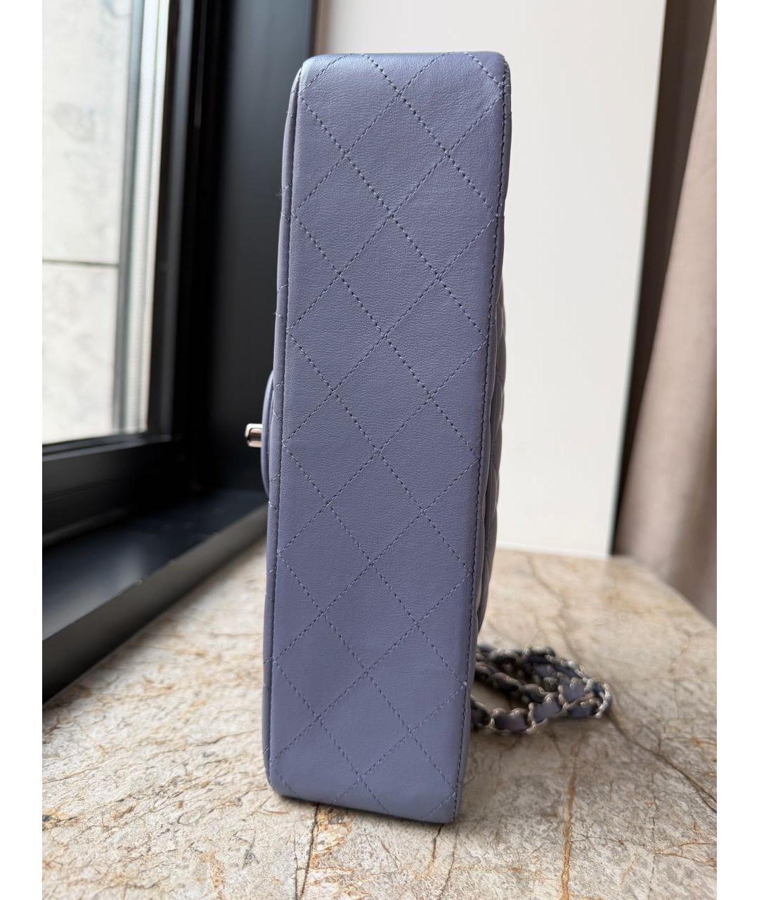 CHANEL Голубая кожаная сумка через плечо, фото 5