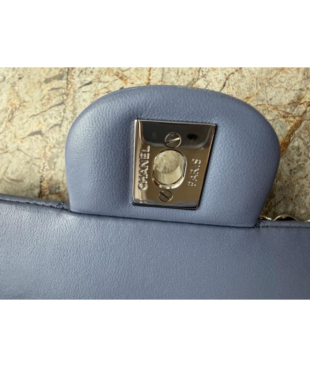 CHANEL Голубая кожаная сумка через плечо, фото 6