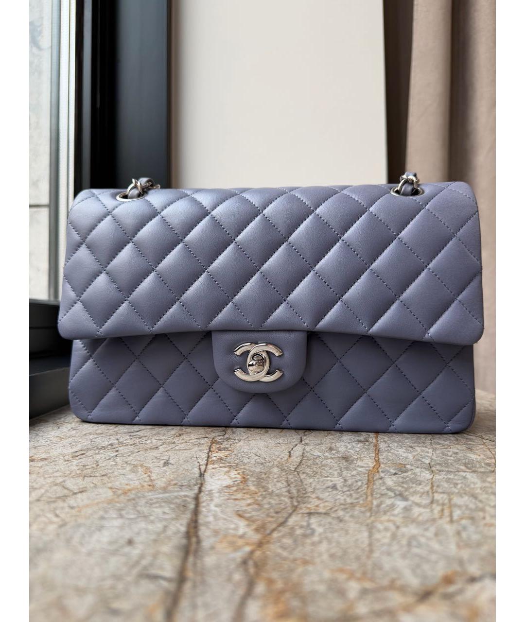 CHANEL Голубая кожаная сумка через плечо, фото 8