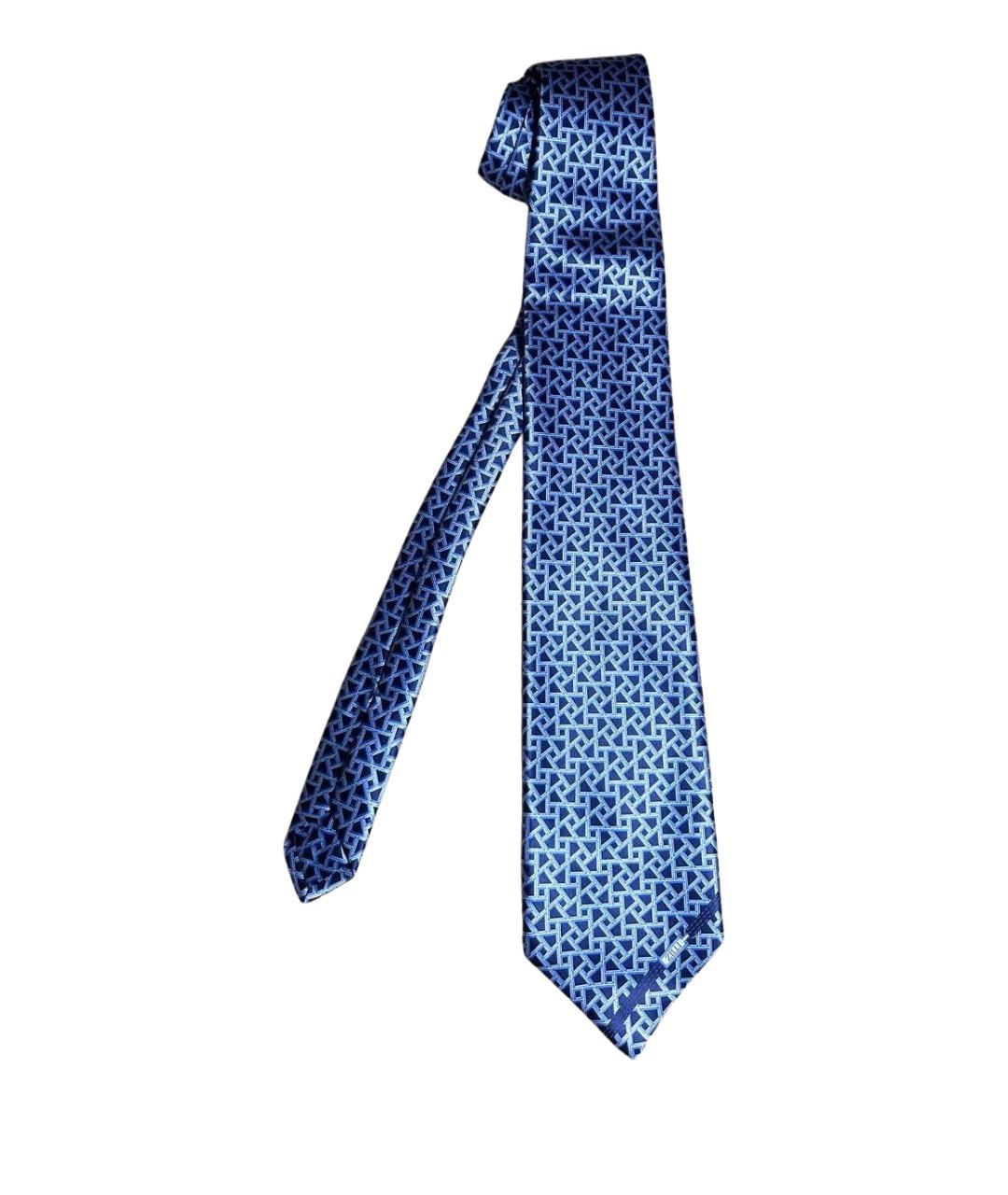 ZILLI Синий шелковый галстук, фото 1