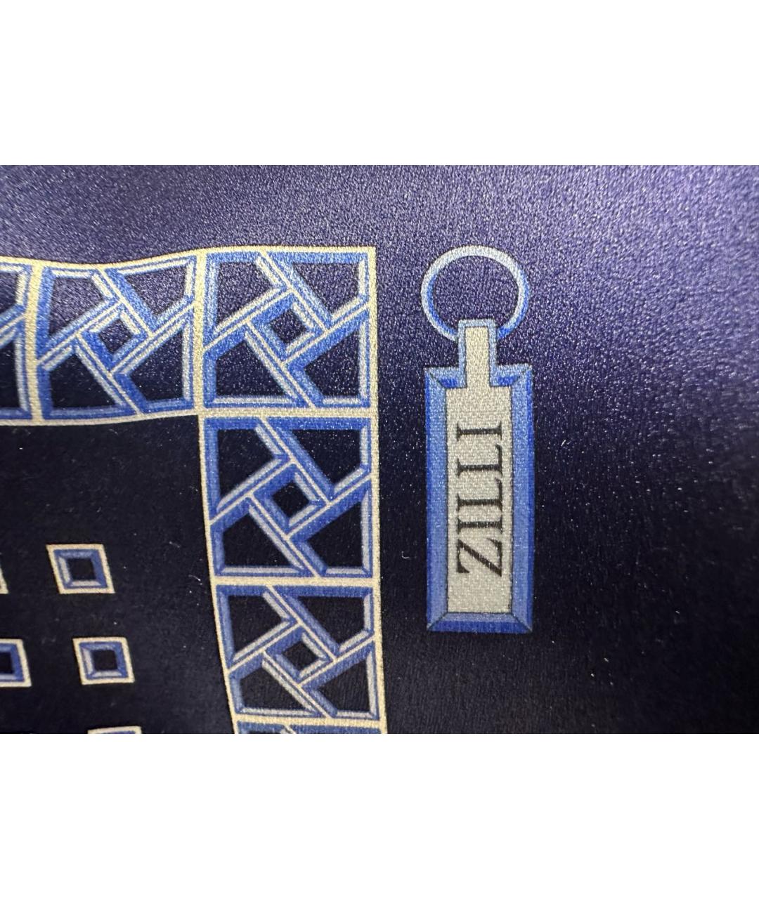 ZILLI Синий шелковый галстук, фото 8