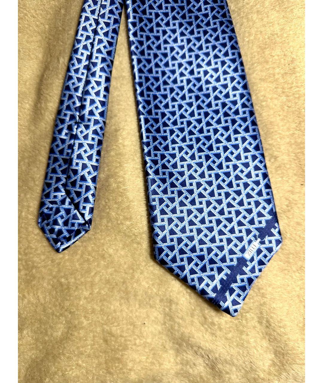 ZILLI Синий шелковый галстук, фото 2
