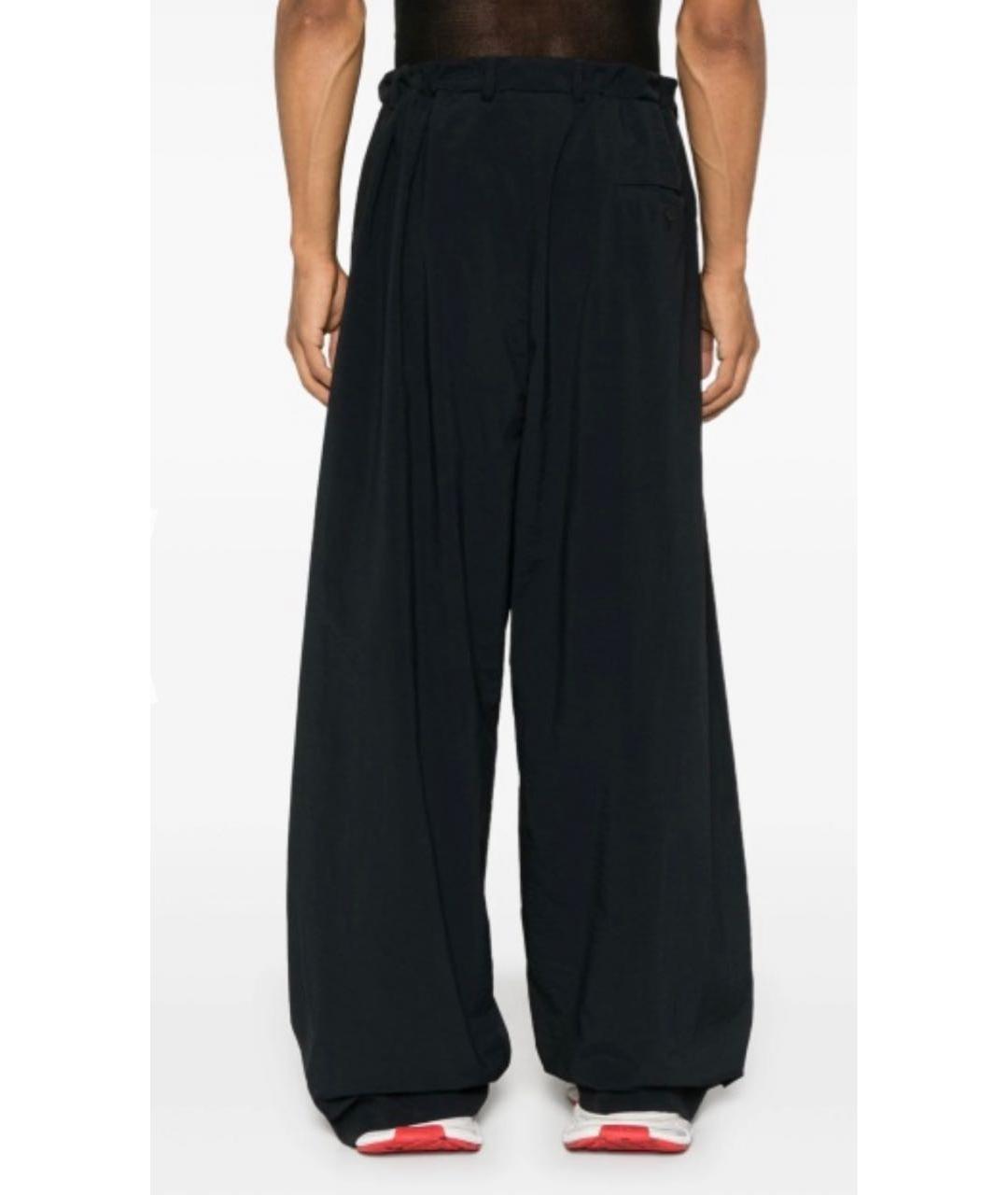 BALENCIAGA Черные вискозные повседневные брюки, фото 3