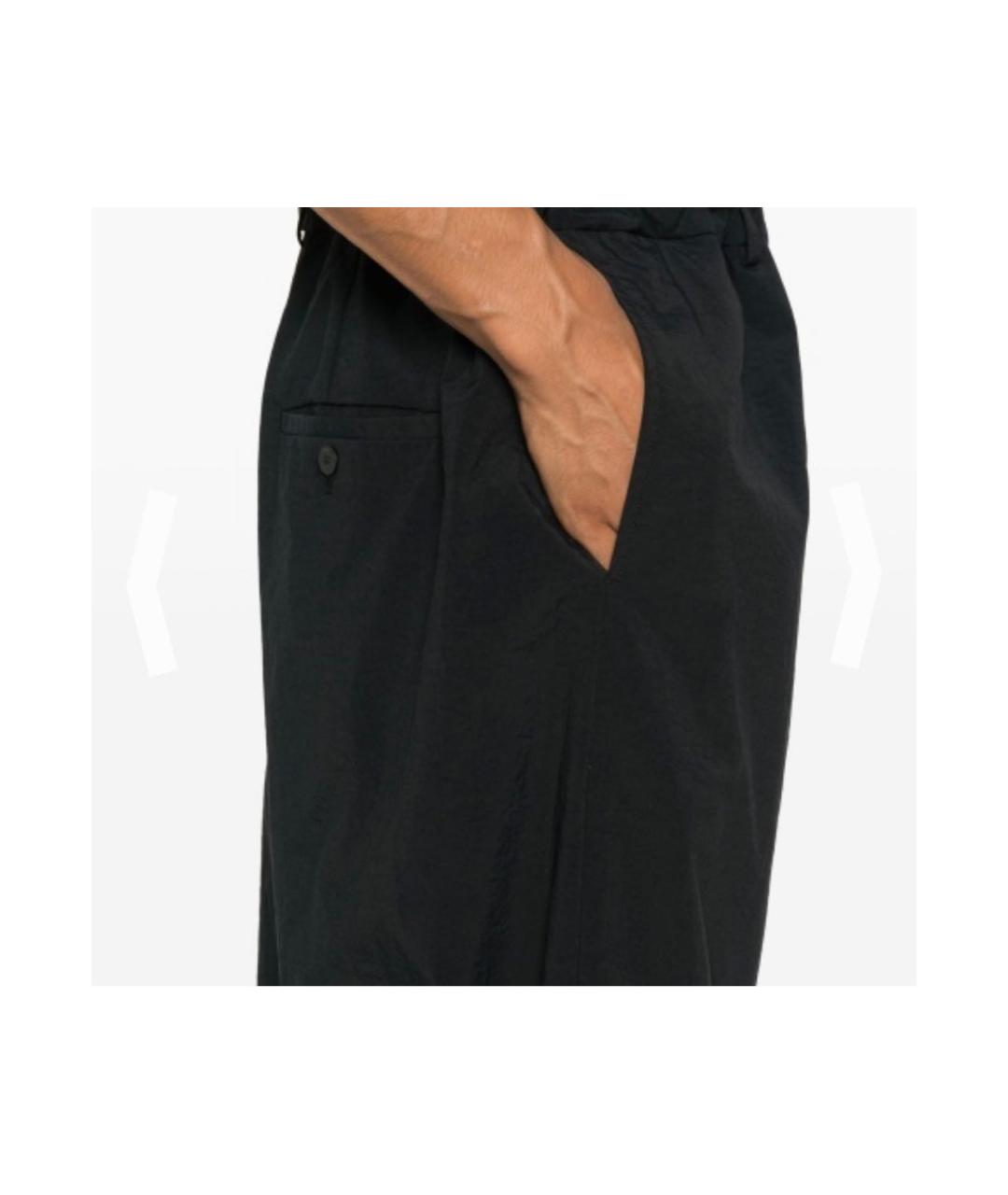 BALENCIAGA Черные вискозные повседневные брюки, фото 4