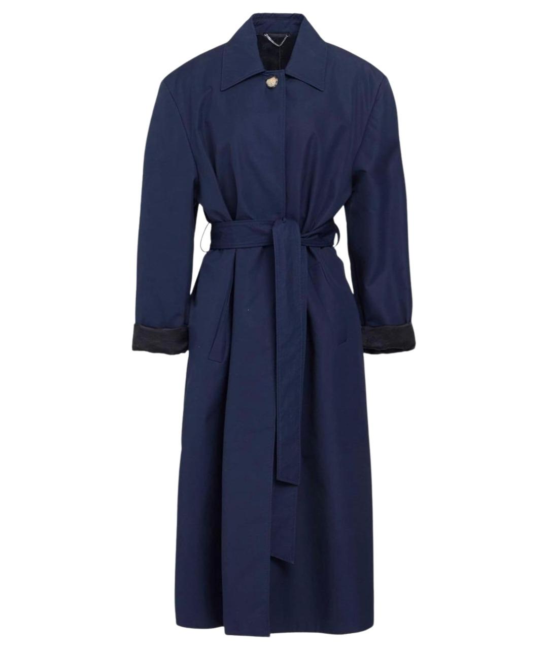 MAGDA BUTRYM Темно-синий хлопковый тренч/плащ, фото 1