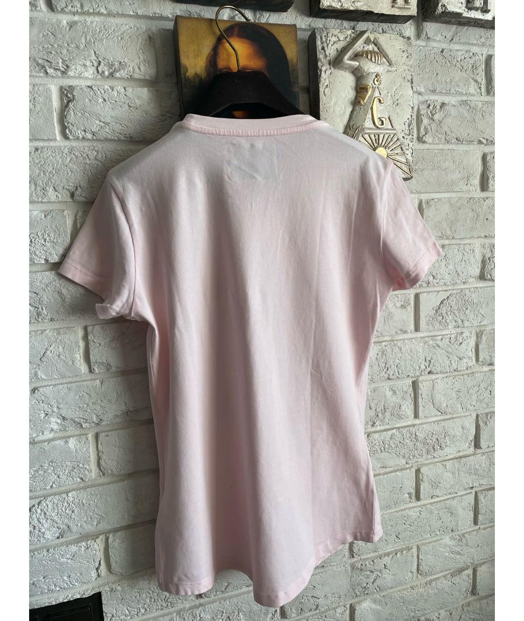 PHILIPP PLEIN Розовая хлопковая футболка, фото 2