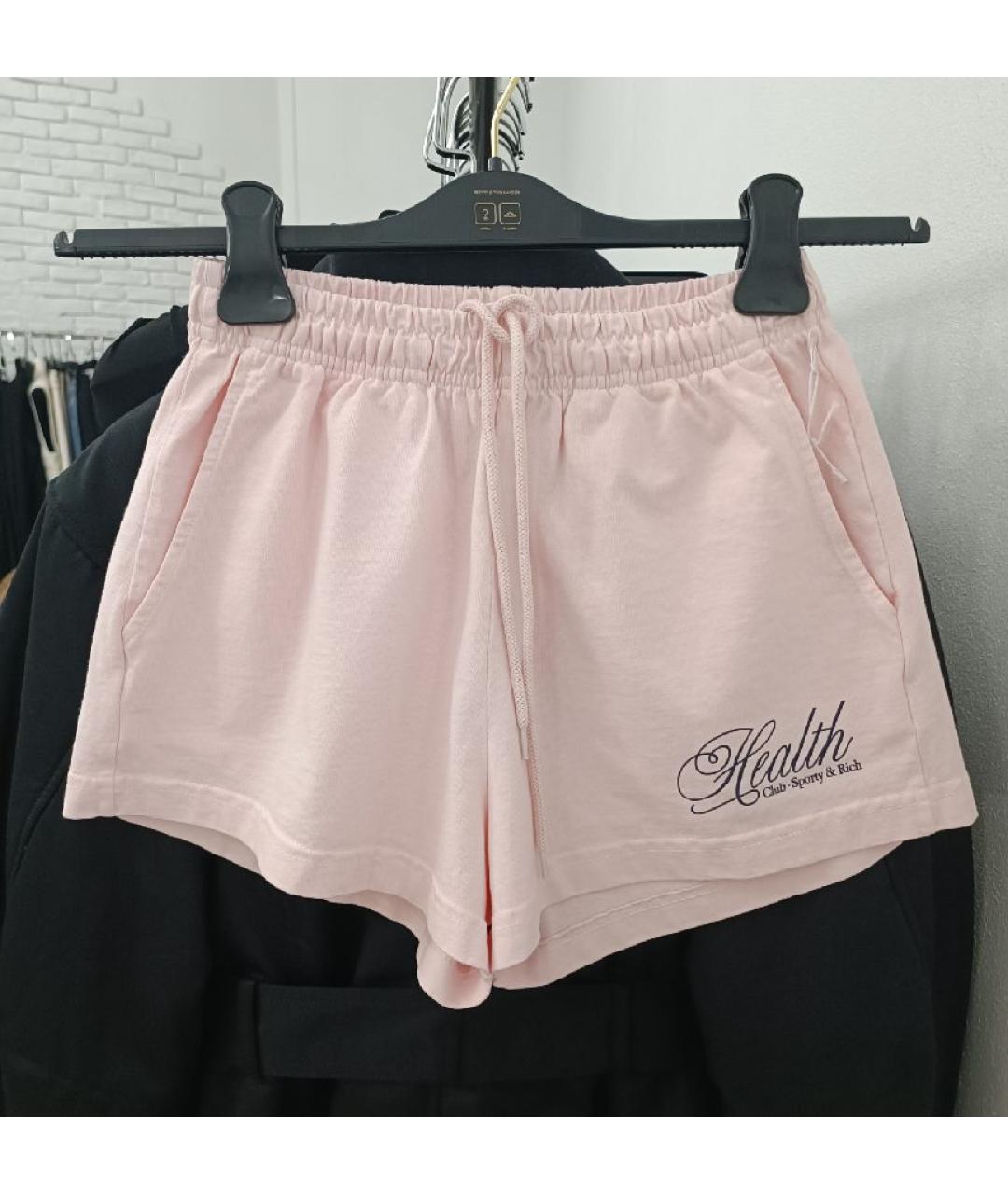 SPORTY AND RICH Розовые хлопковые шорты, фото 8
