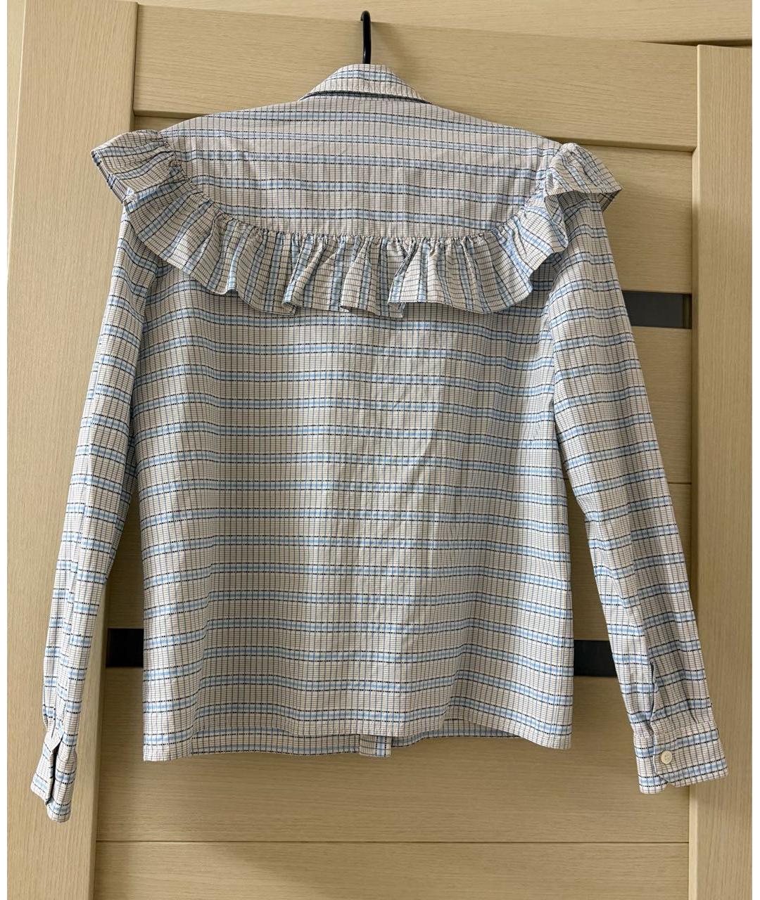 MIU MIU Голубая хлопковая рубашка, фото 2