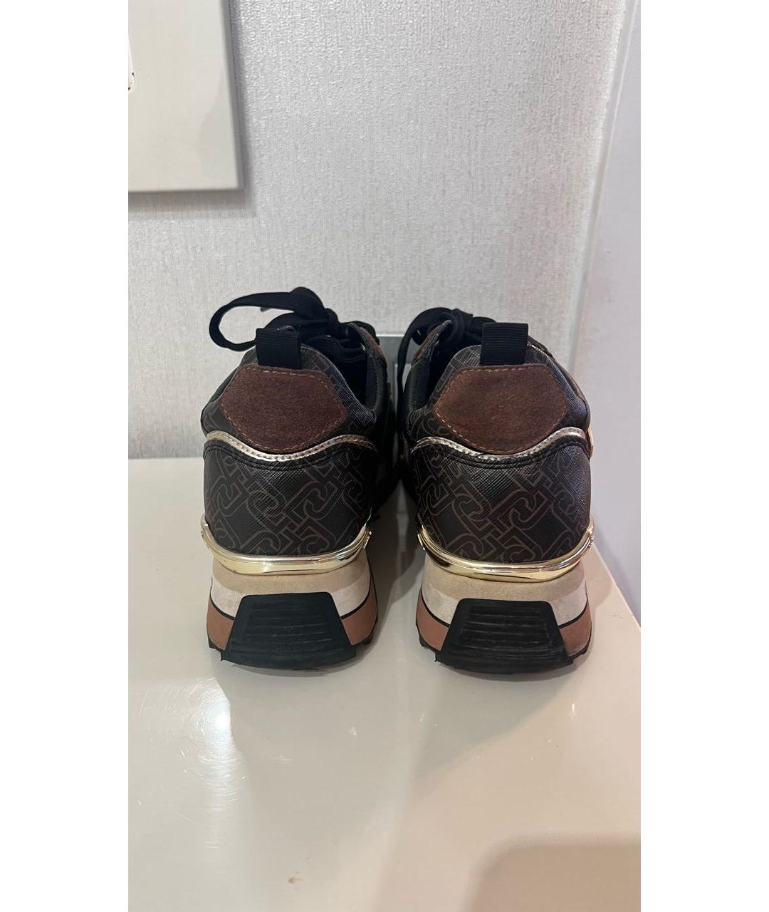 LIU JO Черные кожаные кроссовки, фото 4