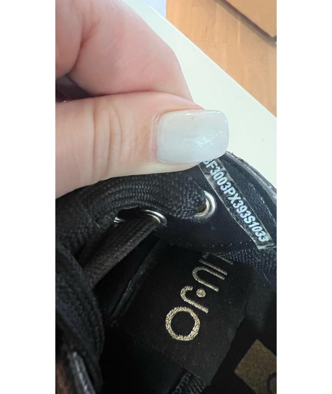 LIU JO Черные кожаные кроссовки, фото 5