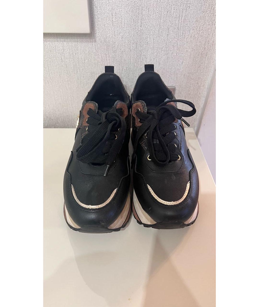 LIU JO Черные кожаные кроссовки, фото 2