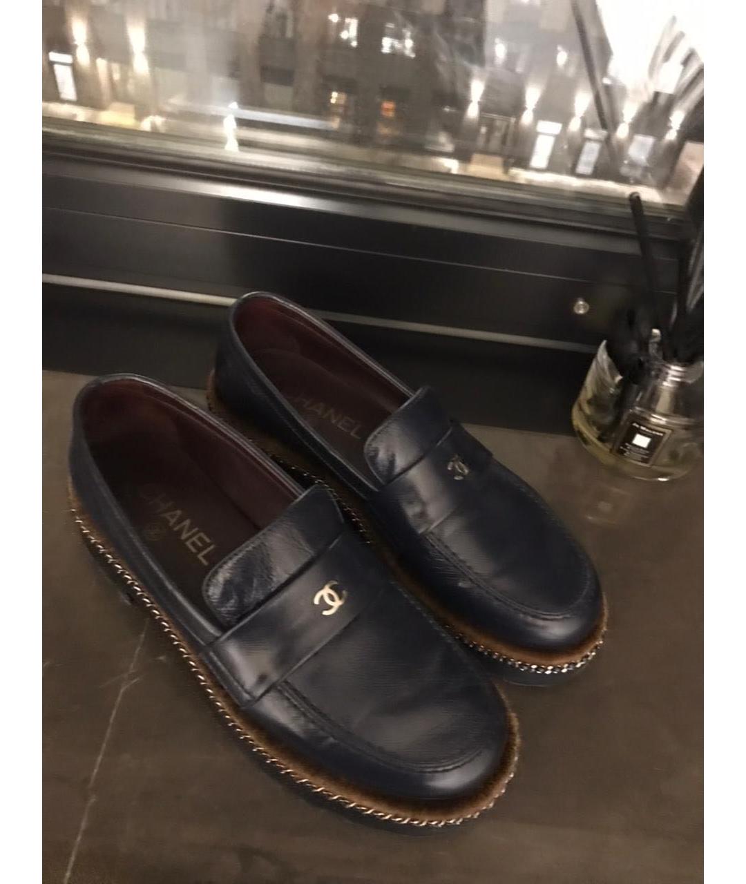 CHANEL Черные кожаные лоферы, фото 2