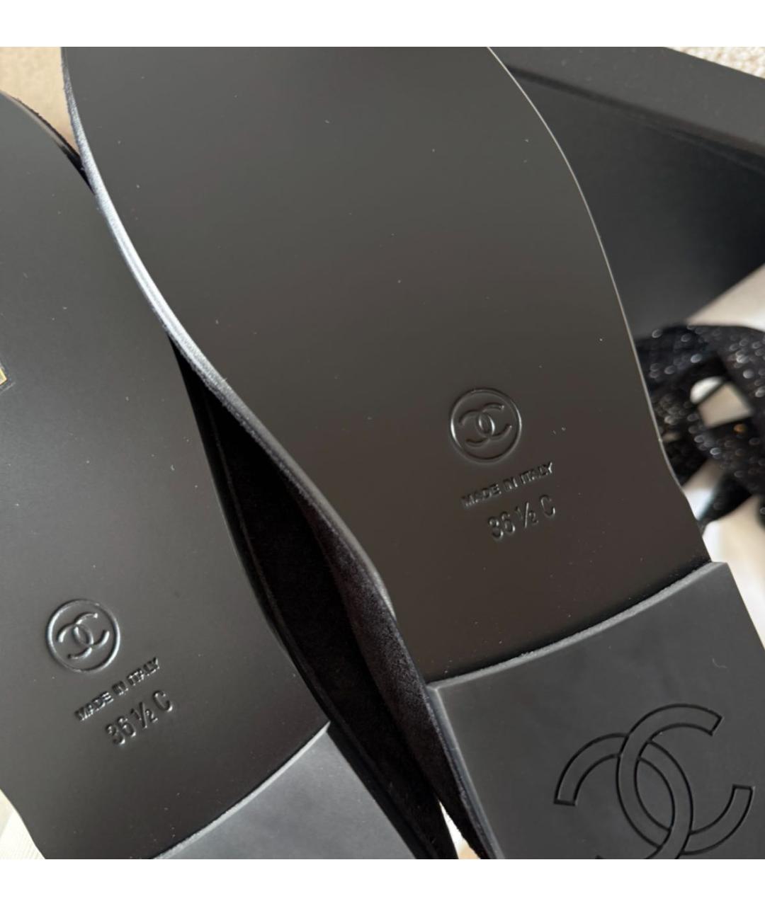 CHANEL Черные замшевые балетки, фото 4