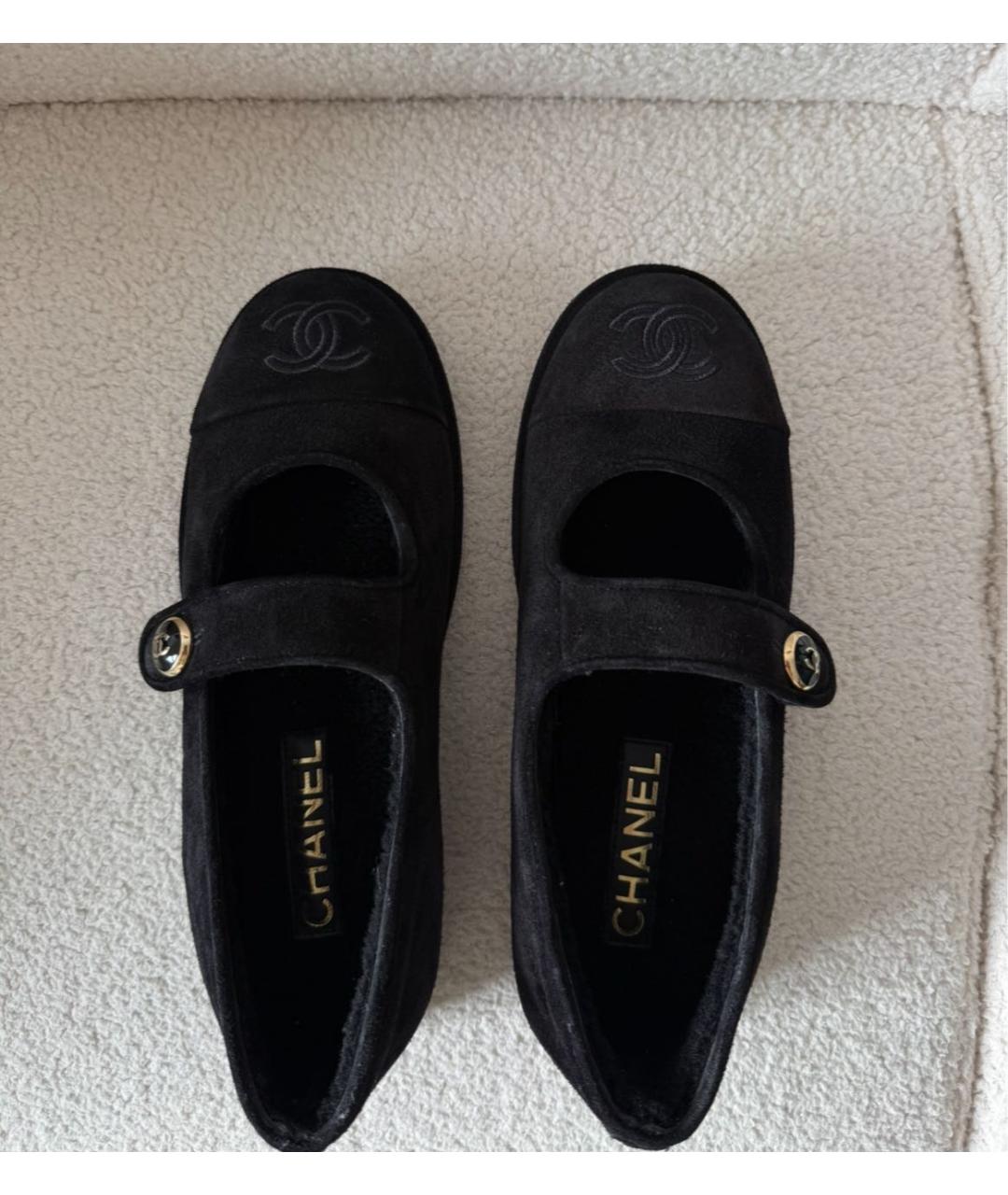 CHANEL Черные замшевые балетки, фото 2