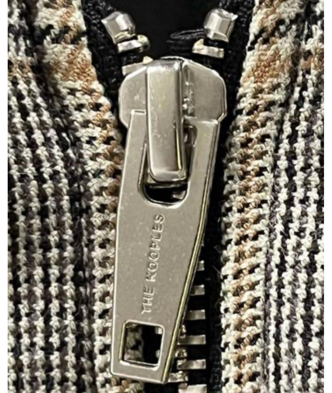 THE KOOPLES Коричневая вискозная юбка мини, фото 4