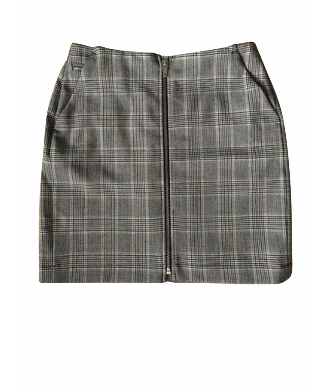 THE KOOPLES Коричневая вискозная юбка мини, фото 1