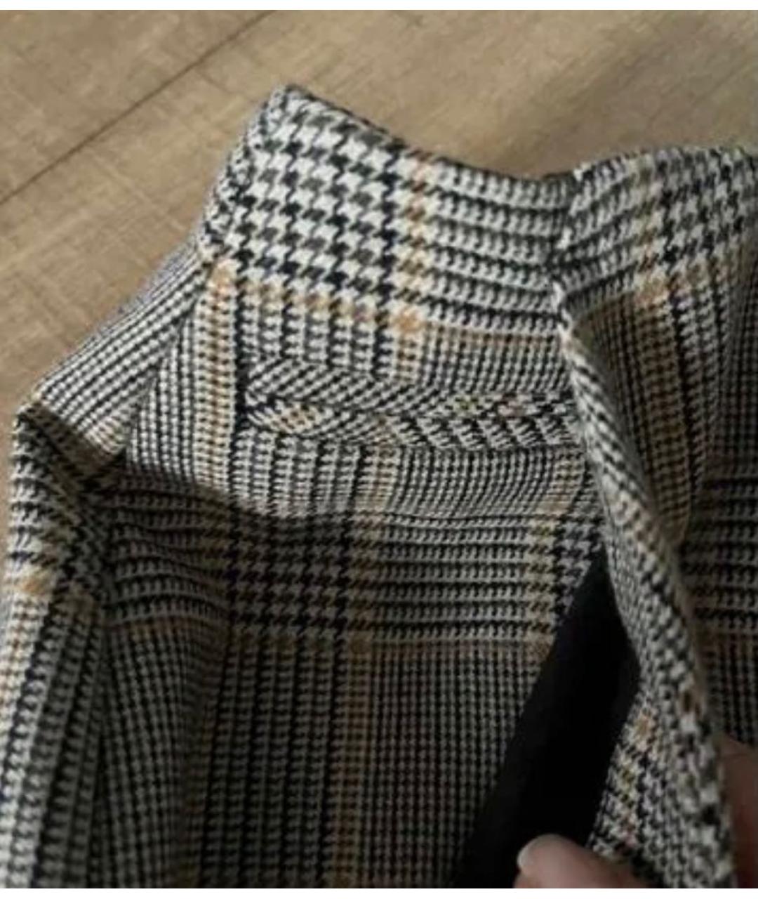 THE KOOPLES Коричневая вискозная юбка мини, фото 3