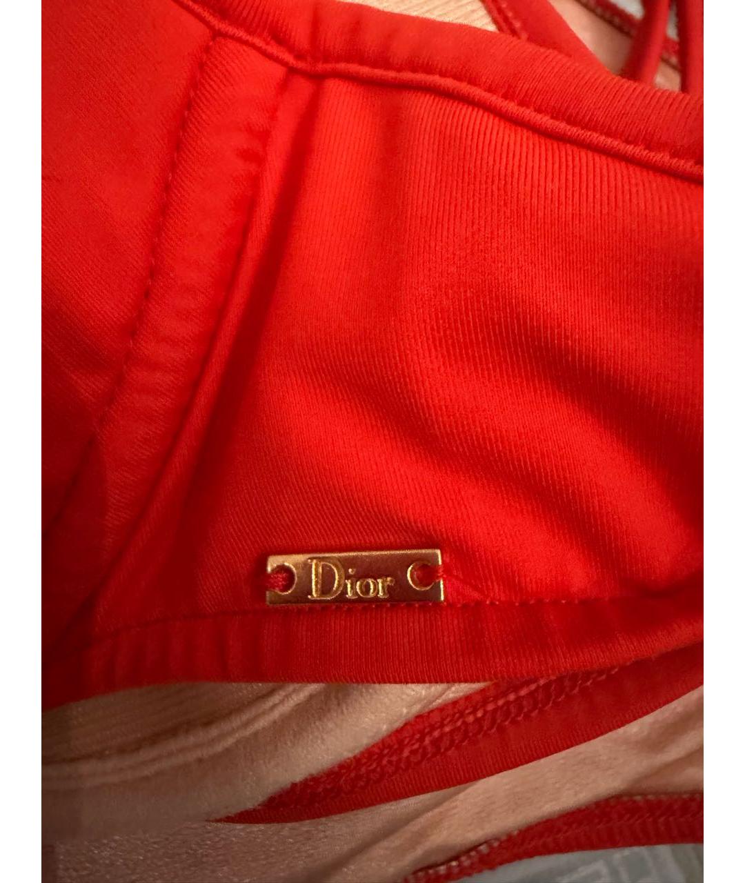 CHRISTIAN DIOR Красный полиамидовый купальник, фото 6