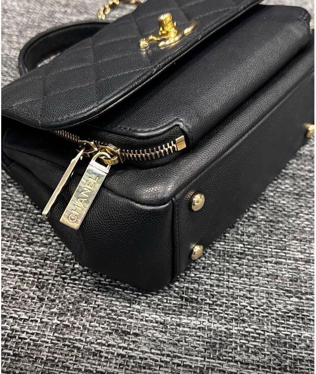 CHANEL Черная кожаная сумка через плечо, фото 5