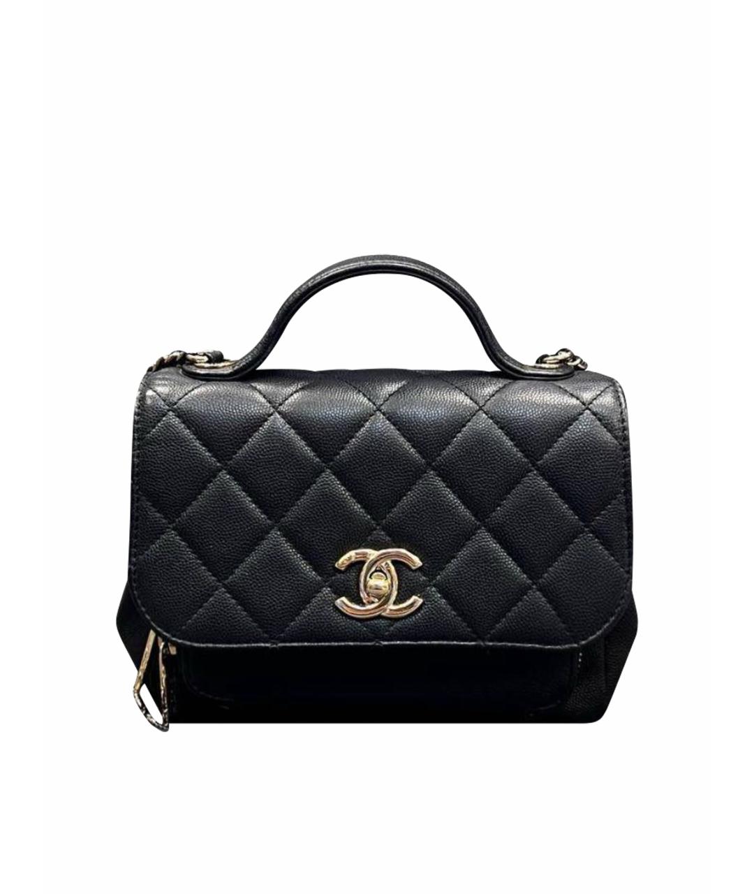 CHANEL Черная кожаная сумка через плечо, фото 1