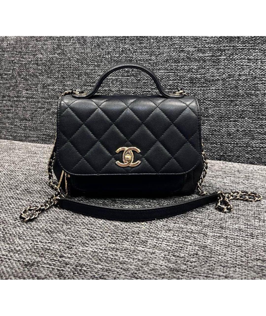 CHANEL Черная кожаная сумка через плечо, фото 9