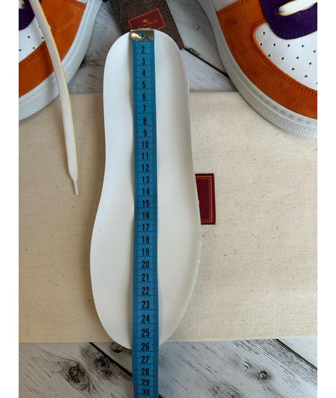 ETRO Белые кожаные кеды, фото 7