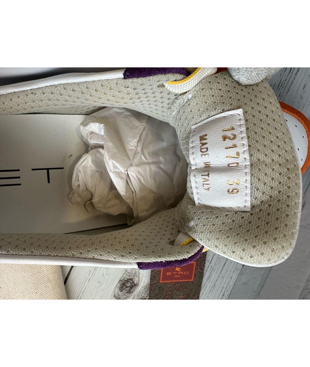 ETRO Белые кожаные кеды, фото 5