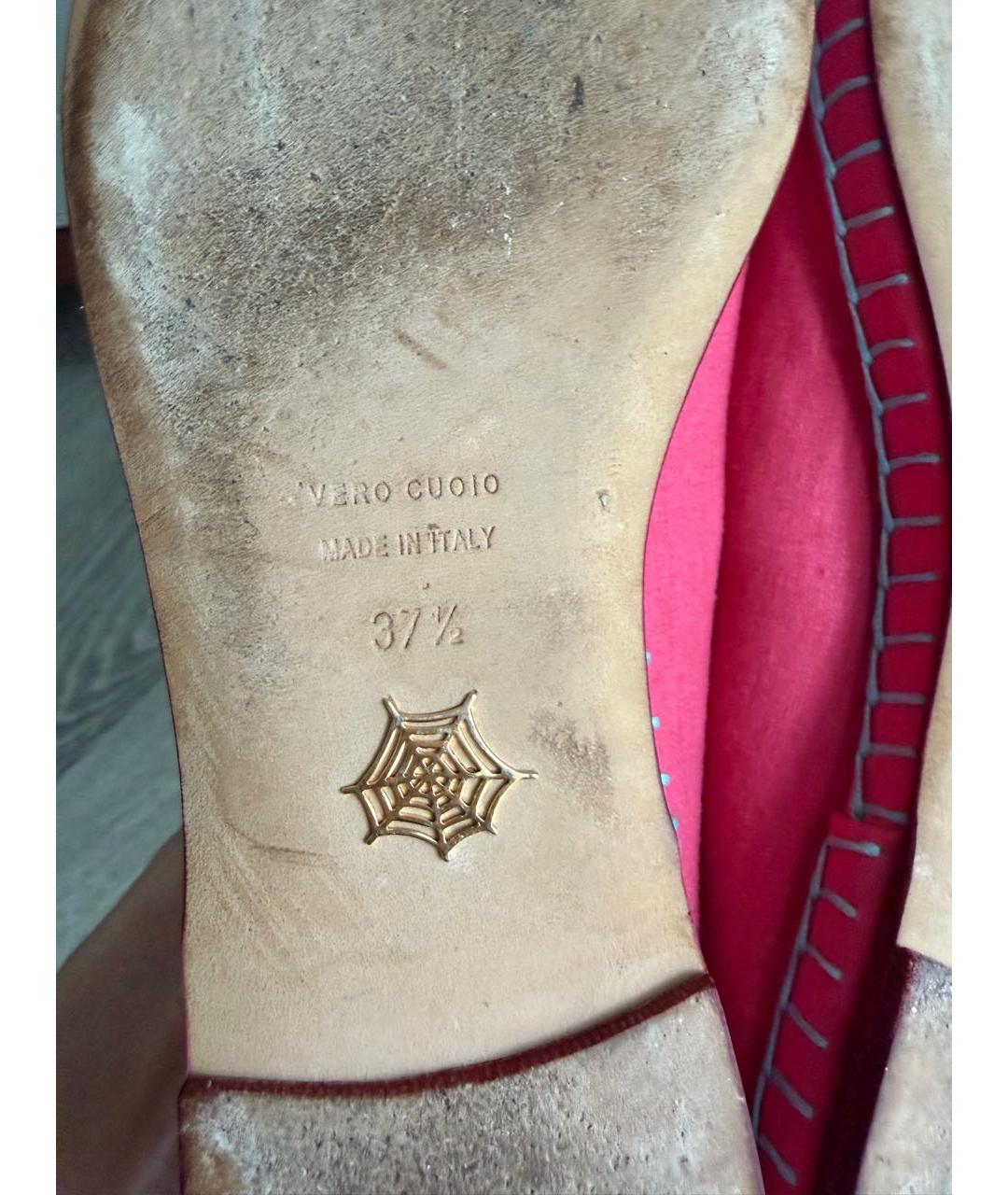 CHARLOTTE OLYMPIA Розовые текстильные балетки, фото 4