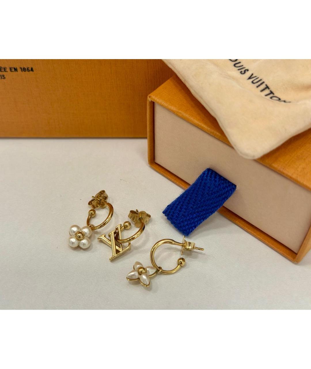 LOUIS VUITTON Золотые серьги, фото 3