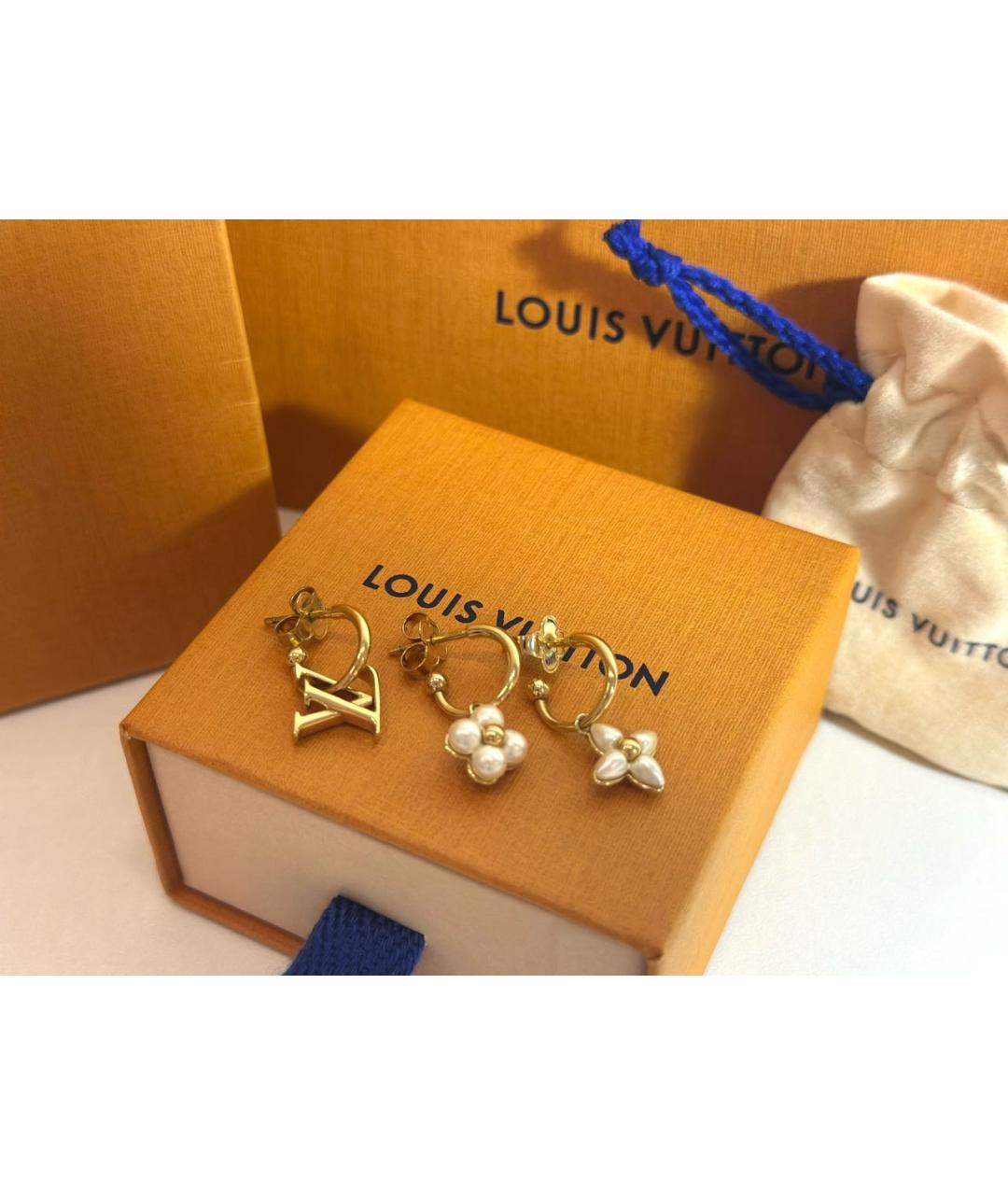 LOUIS VUITTON Золотые серьги, фото 8