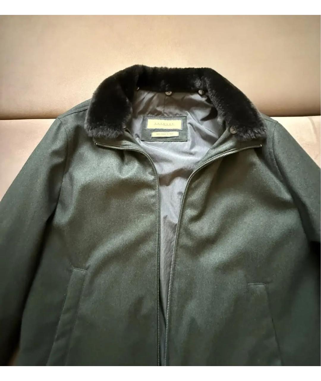 SARTORE Хаки шерстяная куртка, фото 3