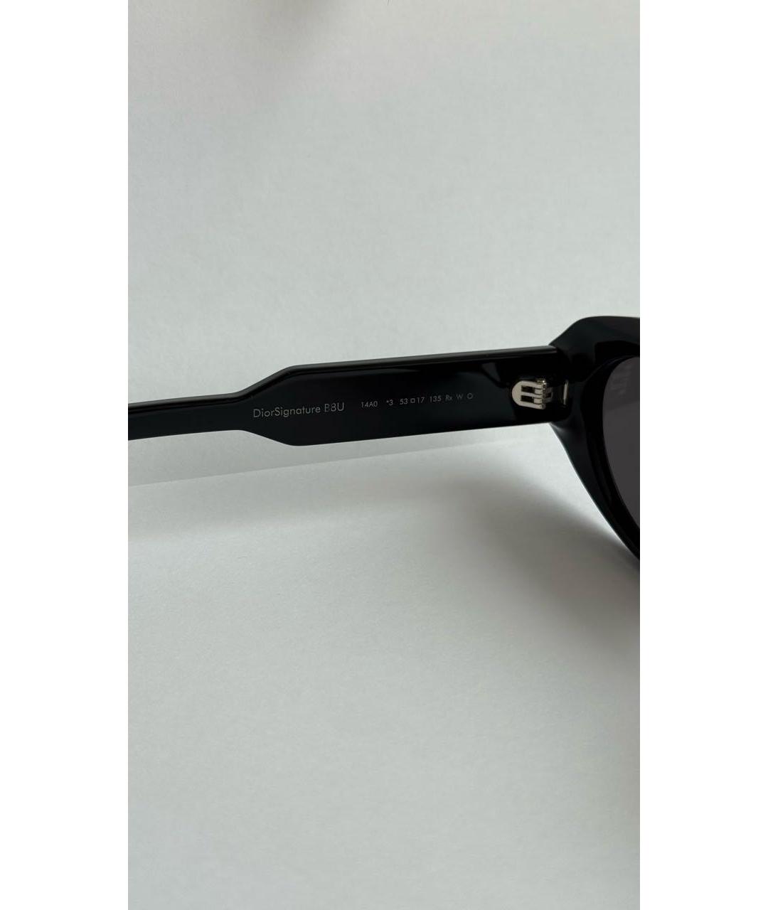 CHRISTIAN DIOR Черные пластиковые солнцезащитные очки, фото 6