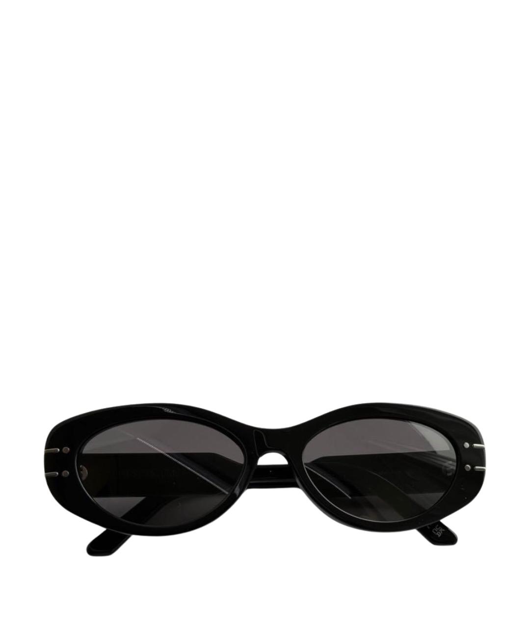 CHRISTIAN DIOR Черные пластиковые солнцезащитные очки, фото 1